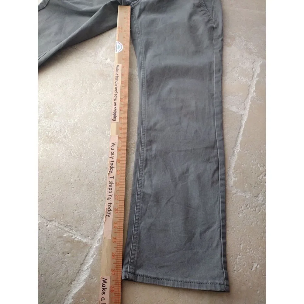 Levi's Jeans Men's 29WX30L Gray Twill‎ Athletic Zip Pocket Stretch Streight Leg